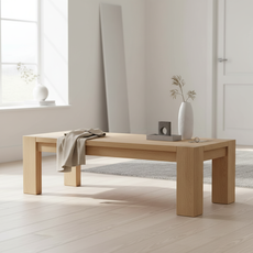 Banca San Francisco Collection, Transilvan, Lemn Masiv Stejar, 2-3 Persoane, 130x38x47 cm, Stejar Natur Terra Periat