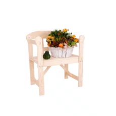 Garden Bench, Transilvan, Emy, 1 Person, Solid Wood, 71x81x45 cm, Natural Wood