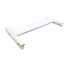 Bara de Protectie Siguro, Transilvan, Latura Scurta, Tablie Cap, Lemn Masiv, 75x27x50 cm, Alb