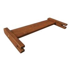 Bara de Protectie Siguro, Transilvan, Latura Scurta, Tablie Cap, Lemn Masiv, 75x27x50 cm, Nuc