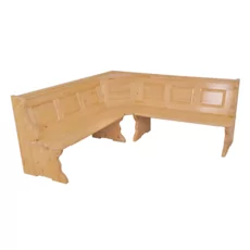 Corner Seat Spring, Transilvan, Premium, Solid Wood, Elegant Carved Design, 165x165 cm, Lacquered