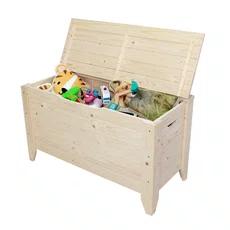 Storage Box Toy, Transilvan, Solid Wood, 90x40x50 cm, Natural Wood