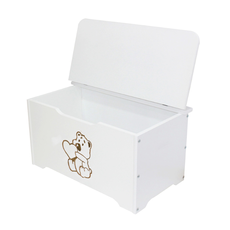 Kids Storage Box, Simba, Transilvan, Solid Wood, 74x41x39 cm, White