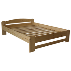 Double Bed Dumbo, Transilvan, Solid Wood, Model 2/1, 140x200 cm, Natural Wood