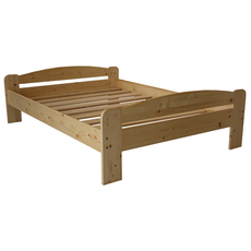 Double Bed Dumbo, Transilvan, Solid Wood, Model 2/2, 140x200 cm, Natural Wood