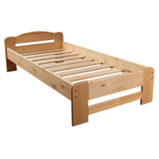 Single Bed Dumbo, Transilvan, Solid Wood, Model 2/1, 90x200 cm, Natural Wood