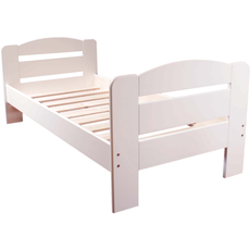 Single Bed Dumbo, Transilvan, Solid Wood, Model 3/3, 90x200 cm, White