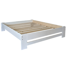 Double Bed Dumbo, Transilvan, Solid Wood, Model 1/1, 140x200 cm, White