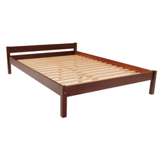 Double Bed Sally, Transilvan, Solid Wood, Model 2/1, 140x200 cm, Cherry