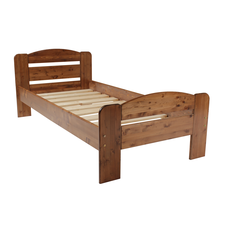 Single Bed Dumbo, Transilvan, Solid Wood, Model 3/2, 90x200 cm, Walnut