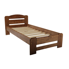 Single Bed Dumbo, Transilvan, Solid Wood, Model 3/1, 90x200 cm, Walnut