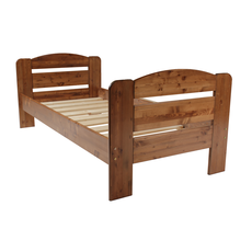 Single Bed Dumbo, Transilvan, Solid Wood, Model 3/3, 90x200 cm, Walnut