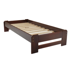 Single Bed Dumbo, Transilvan, Solid Wood, Model 1/1, 90x200 cm, Cherry