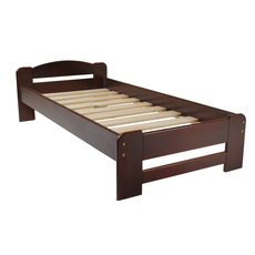 Single Bed Dumbo, Transilvan, Solid Wood, Model 2/1, 90x200 cm, Cherry