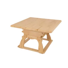Table Spring, Transilvan, Premium, Solid Wood, Elegant Carved Design, 105x105 cm, Lacquered