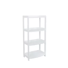 Shelf Elisse, Transilvan, 4 Levels, Solid Wood, 60x39x127 cm, White