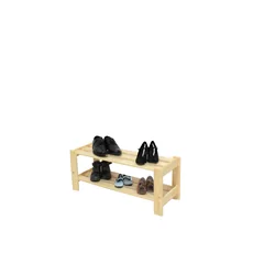 Shoes Shelf, Transilvan, Tofi, 2 Levels, Solid Wood, 85x30x35 cm, Lacquered