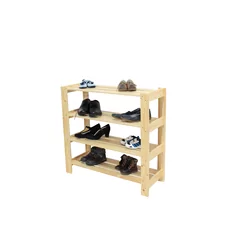 Shoes Shelf, Transilvan, Tofi, 4 Levels, Solid Wood, 85x30x80 cm, Lacquered
