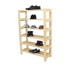 Shoes Shelf, Transilvan, Tofi, 6 Levels, Solid Wood, 85x30x125 cm, Lacquered