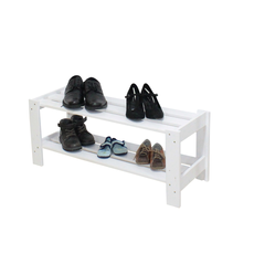 Organizator Pantofi Transilvan Tofi, 2 Nivele, 85x30x35 cm, Alb