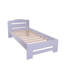 Single Bed Dumbo, Transilvan, Solid Wood, Model 3/1, 90x200 cm, Grey