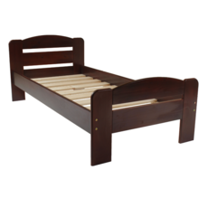 Single Bed Dumbo, Transilvan, Solid Wood, Model 3/2, 90x200 cm, Cherry