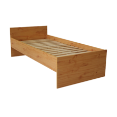 Single Bed Econova, Transilvan, Wood Veneer, 90x200 cm, Tosca