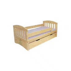 Kids Bed, Transilvan, Simba, Solid Wood, 80x160 cm, Natural Wood