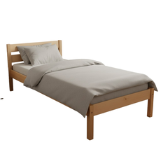 Pat de o persoana Sally, Transilvan, Lemn Masiv, Model 3/1, 90x190 cm, Lacuit