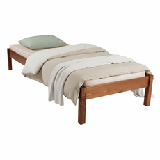 Pat de o persoana Transilvan,  Sally, Lemn Masiv, Model 1/1, 80x200 cm, Nuc