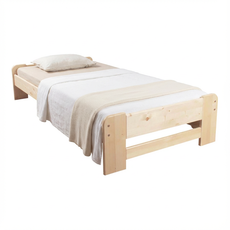 Pat de o persoana Transilvan, Dumbo, Lemn Masiv, Model 1/1, 90x200 cm, Natur