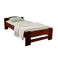 Pat de o persoana Transilvan, Dumbo, Lemn Masiv, Model 2/1, 90x200 cm, Cires