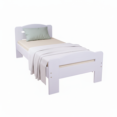 Pat de o persoana Transilvan, Dumbo, Lemn Masiv, Model 3/2, 90x200 cm, Gri