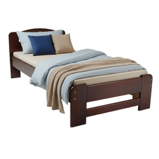 Pat de o persoana Transilvan, Dumbo, Lemn Masiv, Model 3/1, 90x200 cm, Cires