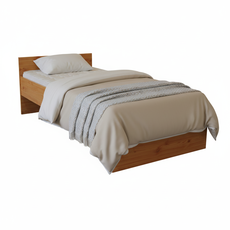 Pat de o persoana Transilvan, Econova, Pal Melaminat, 90x200 cm, Pin Tosca