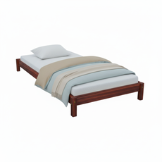 Pat de o persoana Transilvan, Leo, Lemn Masiv, 90x200 cm, Cires