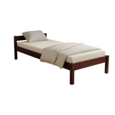 Sally Egyszemélyes ágy, Transilvan, Masszív fa, Modell 2/1, 90x200 cm, Cseresznye szín