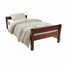 Pat de o persoana Transilvan, Sally, Lemn Masiv, Model 2/2, 90x200 cm, Cires