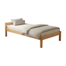 Sally Egyszemélyes ágy, Transilvan, Masszív fa, Modell 2/1, 80x200 cm, Lakkozott