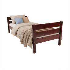 Pat de o persoana Transilvan, Sally, Lemn Masiv, Model 3/3, 80x200 cm, Cires