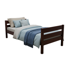 Pat de o persoana Transilvan, Sally, Lemn Masiv, Model 3/3, 90x200 cm, Cires