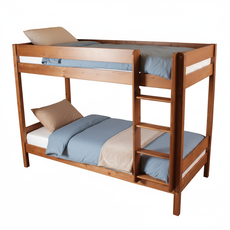 Pat etajat Transilvan, Sally, Lemn Masiv, 90x200 Cm, Nuc