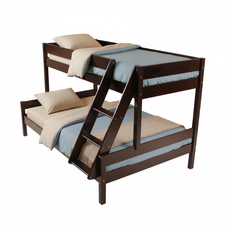 Pat etajat Transilvan, Sandra, Lemn Masiv, 80/120x200 cm, Cires