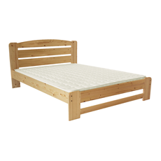 Clone of Clone of Double Bed Dumbo, Transilvan, Solid Wood, Model 3/1, 160x200 cm, Natural Wood