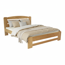 Pat matrimonial Dumbo, Transilvan, Lemn Masiv, Model 4/1, 140x200 cm, Lacuit