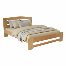 Pat matrimonial Dumbo, Transilvan, Lemn Masiv, Model 4/1, 160x200 cm, Lacuit