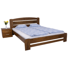 Clone of Clone of Clone of Clone of Clone of Double Bed Dumbo, Transilvan, Solid Wood, Model 3/1, 160x200 cm, Natural Wood