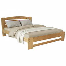 Pat matrimonial Dumbo, Transilvan, Lemn Masiv, Model 4/1, 180x200 cm, Lacuit