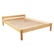 Clone of Clone of Clone of Clone of Clone of Clone of Clone of Double Bed Sally, Transilvan, Solid Wood, Model 1/1, 140x200 cm, Natural Wood