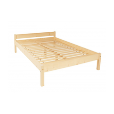Clone of Clone of Clone of Clone of Clone of Clone of Double Bed Sally, Transilvan, Solid Wood, Model 1/1, 140x200 cm, Natural Wood